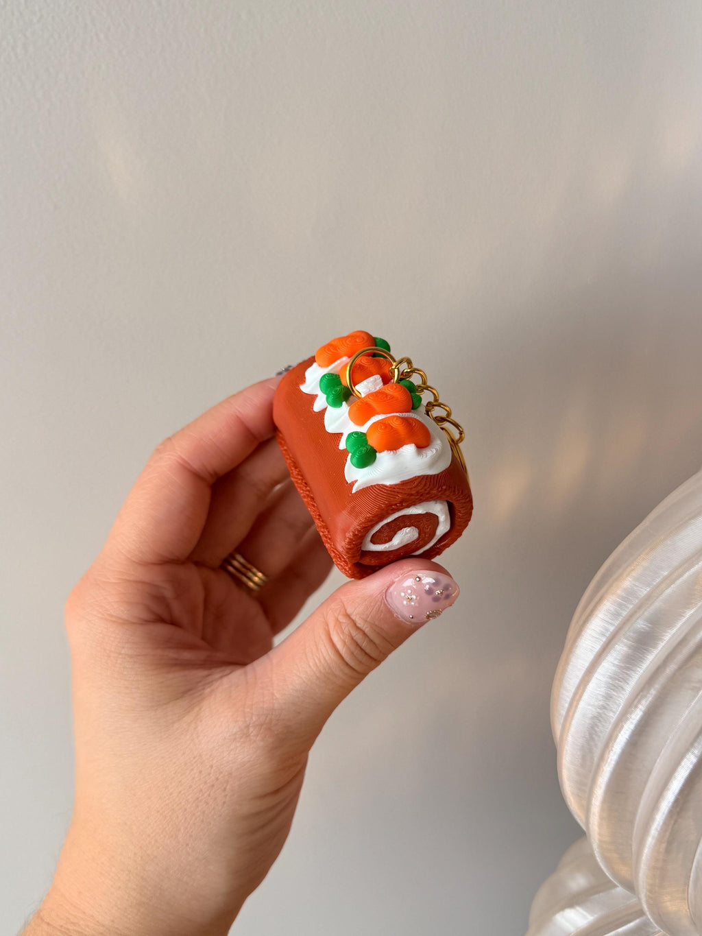 Carrot Cake Roll Clicker Fidget | Cute Dessert Desk Toy | 3D Printed Clicker