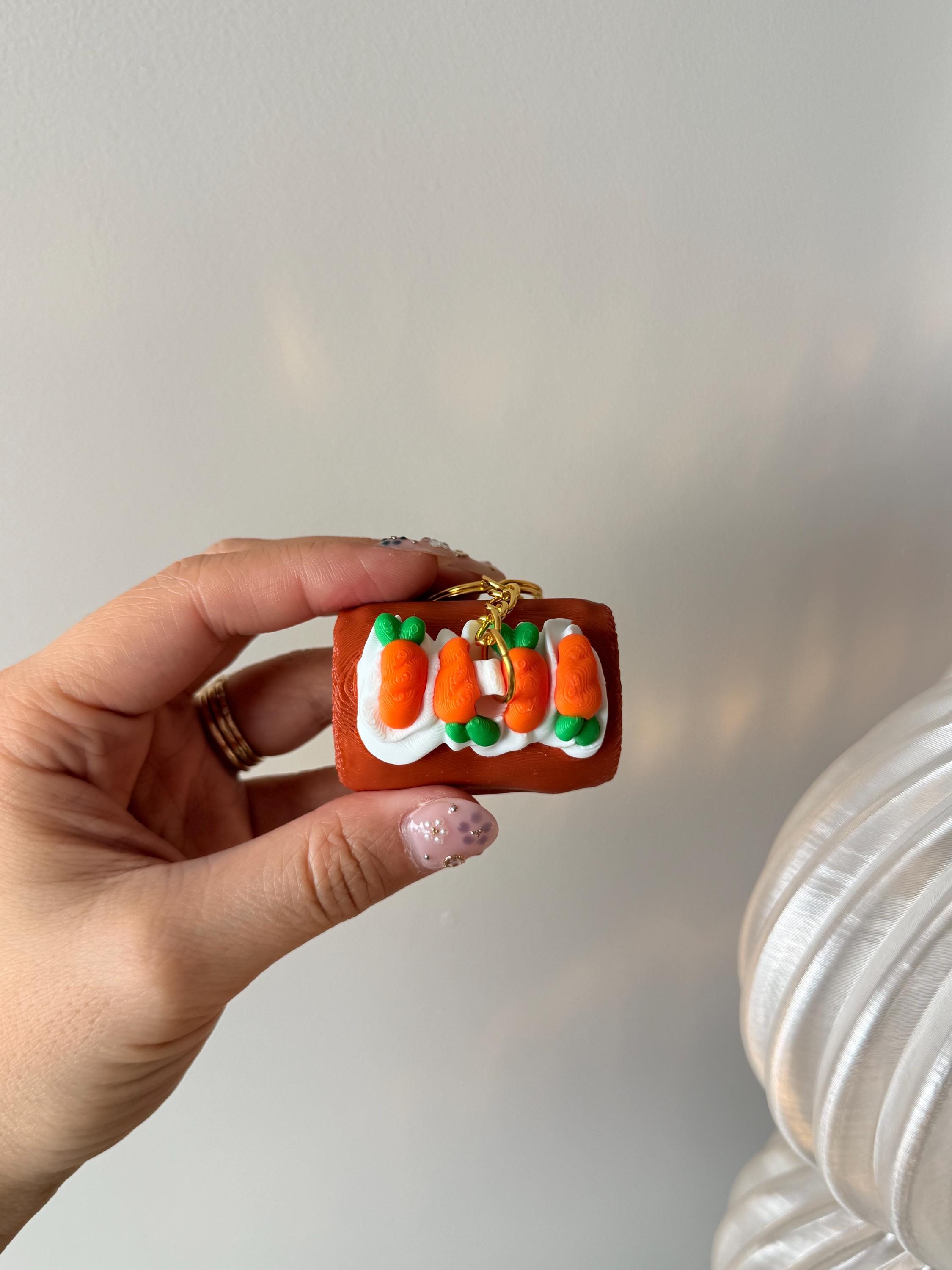 Carrot Cake Roll Clicker Fidget | Cute Dessert Desk Toy | 3D Printed Clicker