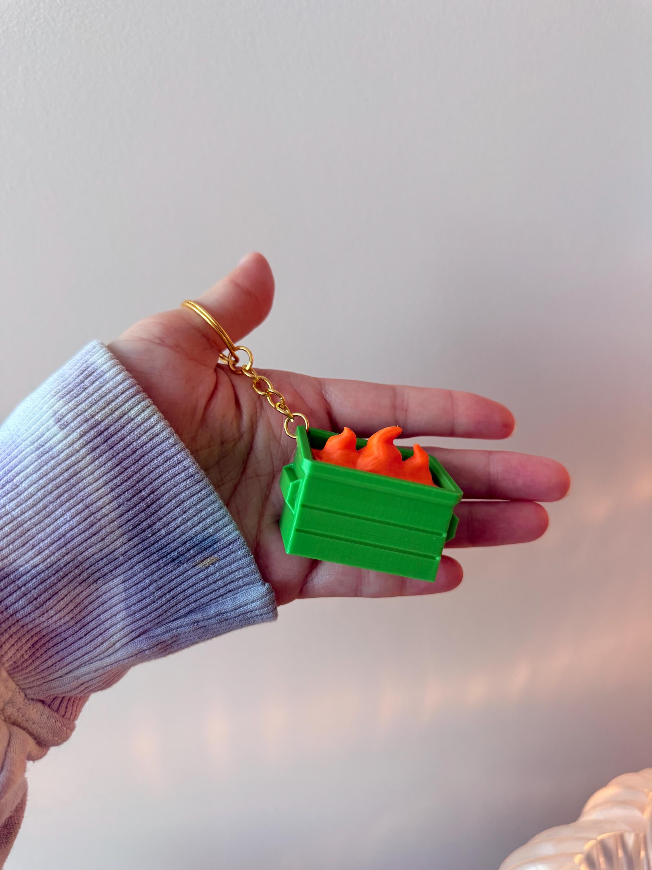 Dumpster Fire Clicker Fidget | Funny 3D Printed Stress Relief Clicker
