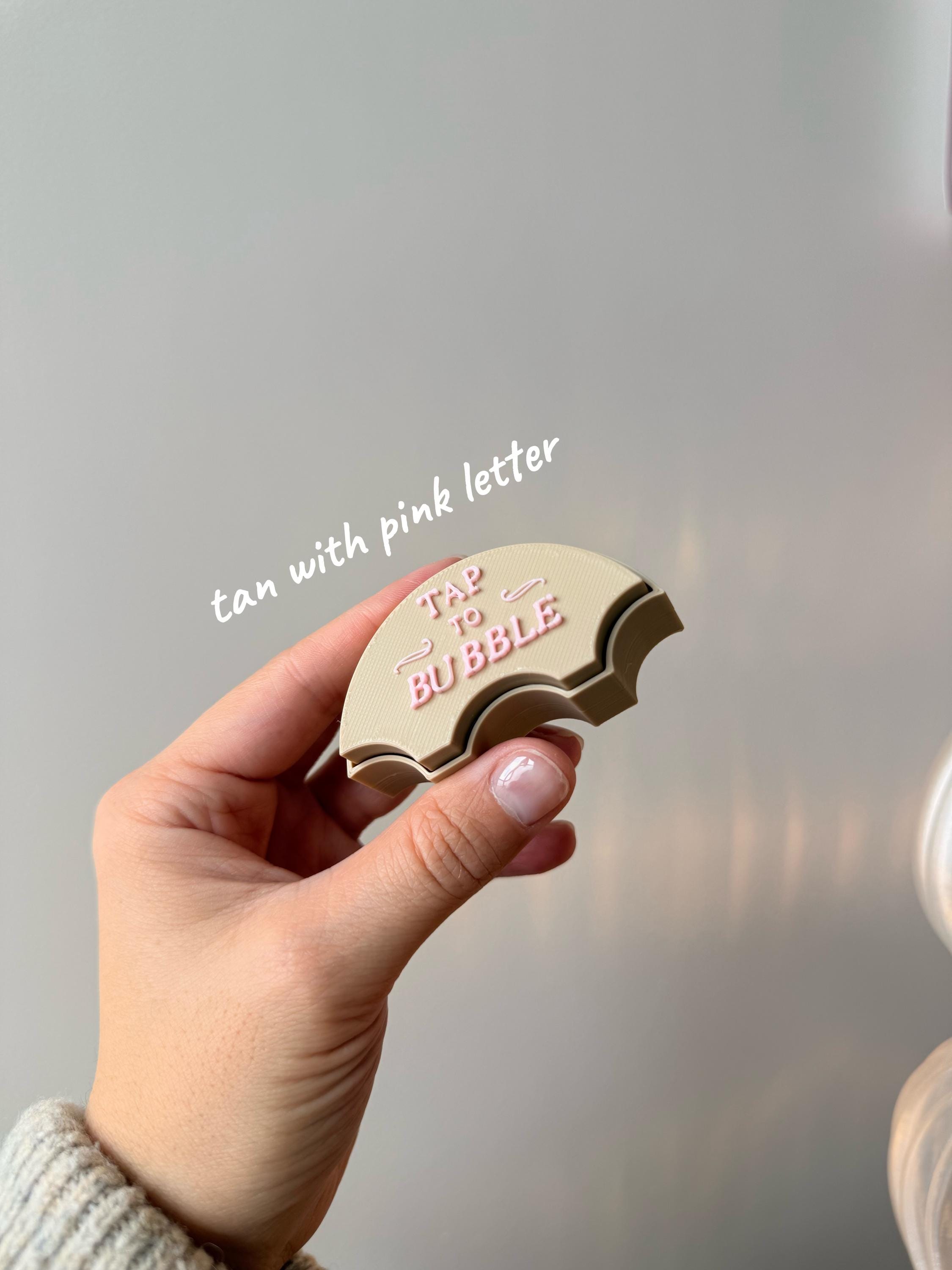 Tap-to-Bubble Glinda Fidget Clicker Keychain | Magical Bubble Button Toy (Silent or Clicky)