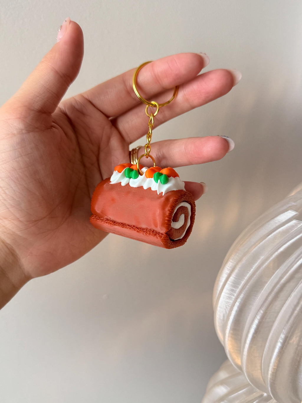Carrot Cake Roll Clicker Fidget | Cute Dessert Desk Toy | 3D Printed Clicker