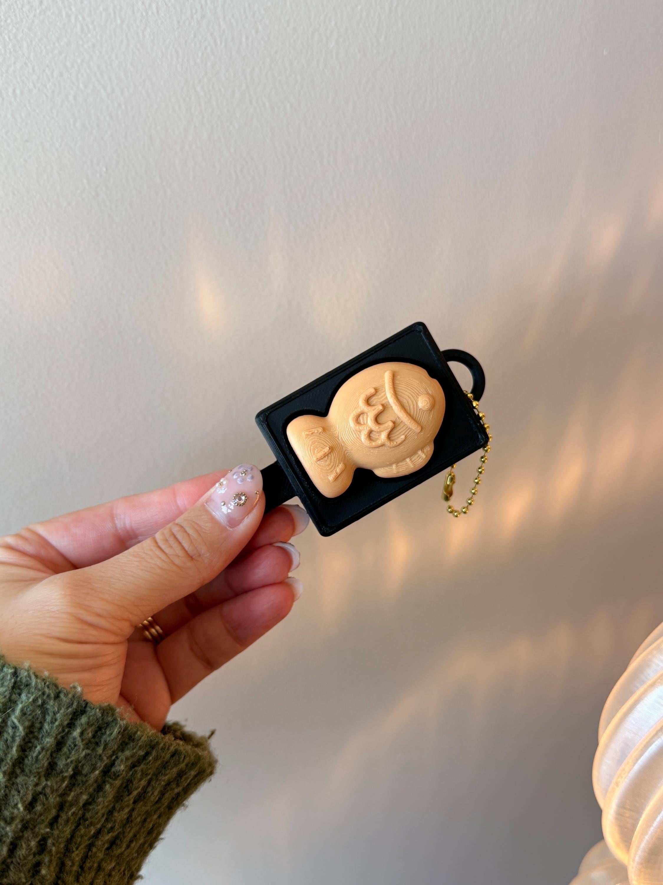 Taiyaki Fidget Clicker Keychain | 3D Printed Japanese Fish Pastry Toy (Silent or Clicky)